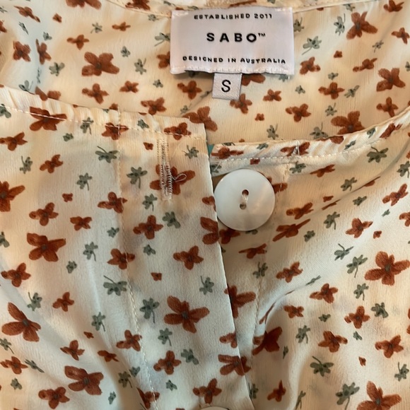 Sabo skirt autumn isle dress Small floral beige - Picture 7 of 8